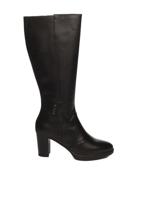 Black leather boot NERO GIARDINI | 411720GUANTO-100